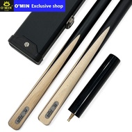 O'MIN BAISHEN Handmade Snooker Cue 3/4 structure with Box and accessories 10mm Tips Billiard Poll cue