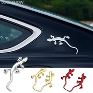 LOOKSHOW 1Pc 3D Metal Gecko Car Truck Sticker Lizard Gecko Sticker Badge Badge Sticker Accessories F