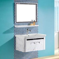 FUO衛浴:80公分合金櫃體 陶瓷盆浴櫃組(含鏡子,龍頭) T9043