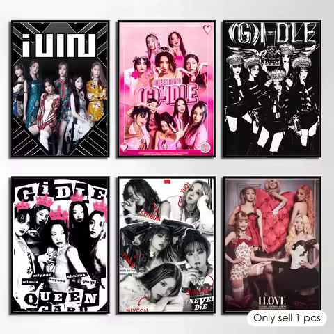 Kpop (G)I-DLE Gidle Poster Perfect Sticker Self Adhesive Art Designed for Home Dining Office Spaces 
