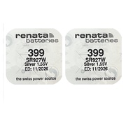 [SG] [2 Pieces] Renata 399 SR927W 1.55V Silver Oxide Button Battery