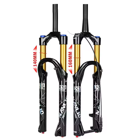 NanLio X9 PRO MTB Air Suspension Fork 34mm Stanchion, 140/160mm Travel, 26/27.5/29", QR/TA, Shoulder