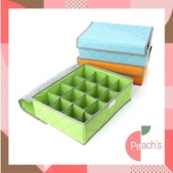 PEACH - 16-Compartment CD & Socks Storage Box Multipurpose Storage/ 16-Section Storage/ H5325