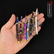 New Product One Piece Weapon Merchandise Figure Sauron Three Swords Alloy Samurai Knife Model Mini S