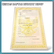 1 Pack of Live History List Live History Paper/ CV Live History List Blank/