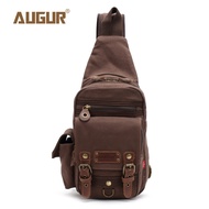 M] AUGUR AUGUR Spring New Style Chest Bag Men Canvas Shoulder Bag Close-fitting Cross-body Bag Trave