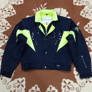 jaket motor vintage ESTERO RACING sz L pria tebal anti angin
