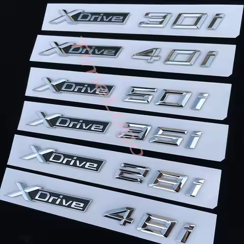 1PC XDrive 20i 25i 28i 30i 35i 40i 45i 48i 50i for X3 X4 X5 X6 X7 Car Fender Emblem Badge Trunk Stic