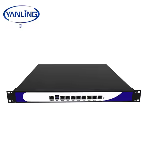 8 Intel I211-AT 1000M Pfsense DNS Server With Core I3 Processor 1U Rackmount Supports 4* Fiber Optic