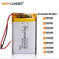3.7V 503048 800mAh 303048 403048 603048 703048 803048 903048 103048 123048 Rechargeable Lithium Li-i