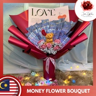 RM1 Money Bear Soap Flower Rose Bunga Ros Duit Anniversary Birthday Valentine Gift Bouquet Girlfriend Mother Day 玫瑰有钱花花束