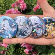 Genshin Impact Arlecchino Furina Neuvillette Navia lapel Pin badge sparkling laser chibi anime badge