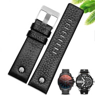 Genuine Leather Watch Strap for Diesel Leather Watch Band Large Dial Dz7333 Dz7348 Dz4318 Men's and 