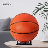 [szlztmy3] Acrylic Ball Stand Rack Decoration Football Stand for Sports Ball Rugby Ball Black