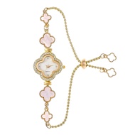 Jam Tangan Wanita Model Serut Rantai Stainles Gelang Mewah Trendy