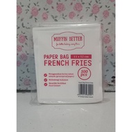 PUTIH Paper bag french fries paper bag white french fries paper bag 11x12cm contains 100