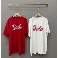 MERAH Red and white barbie top pound shirt