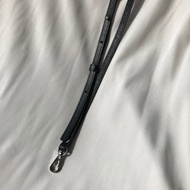 皮革頸掛繩 手機頸掛繩Leather Lanyard BlackSilver