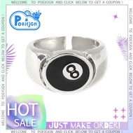 Pool Ball Ring 8 Ball Pool Ball Ring Billiards Men'S Ring Adjustable Number Black 8 Eight Pool Billi