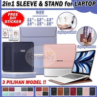 2in1 SLEEVE + STAND Laptop 11 12 13 14 15 16 Inch Pouch Macbook Cover