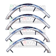 Toyota Corolla KE20 (1970 - 1974) Fender Arch Trim Stainless Steel Chrome Garnish With Black Rubber 