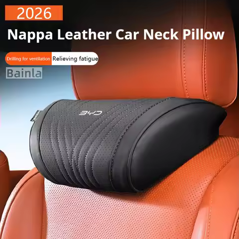 Car Headrest Neck Support Seat Lumbar Cushion Breathable Neck Pillow Waist Pad, For BYD DOLPHIN ATTO