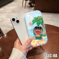 Clear Silicone Softcase Wave Pattern Case Cartoon Doraemon Image for Samsung A07 Samsung A17 Samsung