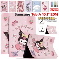 Smart Casing For Samsung Galaxy Tab A 10.1 2016 SM-P580 SM-P585 w/S Pen Stand Cute Cartoon PU Tablet Kids Leather Case Shockproof Thin Book Cover