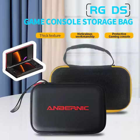 Portable PU Protective Bag for ANBERNIC RG DS Handheld Game Console Anti-Fall Shockproof Storage Car