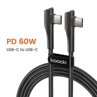 Toocki 60W/100W 5A 90° Super Fast Charge Cable Mobile Game Type-C Charger Cable for Samsung Mobile D