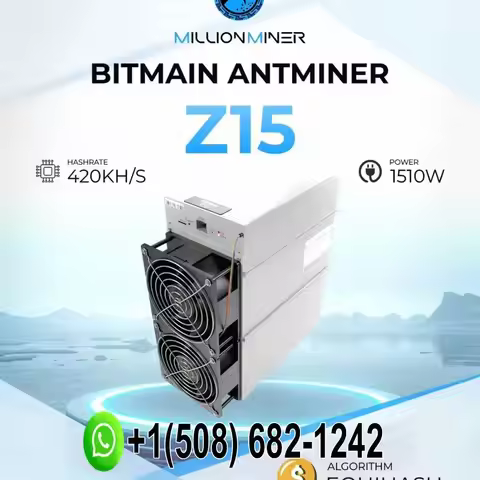 Hot Sale BITMAIN Antminer Z15 Pro 840KSol ZEC Z15 420k ASIC Miner With PSU for Zcash Mining High Has