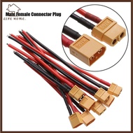 YELGIRL XT60 Connector Plug With Silicone Wire 12 AWG/14 AWG Wires Parts Female / male