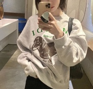 Mardi mercredi  เสื้อ sweatshirt ลายน้องหมา สี light grey ของแท้ 100%