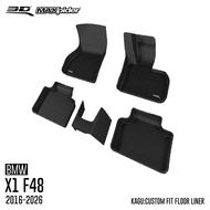 3D Mats พรมปูพื้นรถยนต์ BMW X1 (F48) 2016 - 2021 พรมกันลื่น พรมกันนํ้า พรมรถยนต์