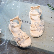 Girls Open Toe Cute Butterfly Soft Sole Velco Princess  Sandals Shoes SF-DSG44-C