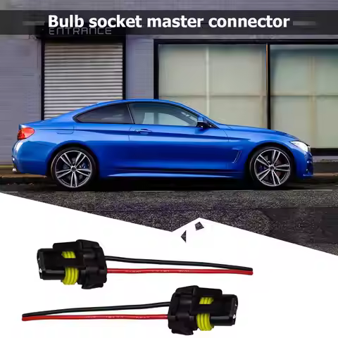 2x 9005 HB3 9006 HB4 Bulb Socket Female Adapter Connector for Headlight Fog Lamp