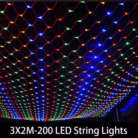 1.5MX1.5M 2x3M 4x6M Christmas Garlands LED String Christmas Net Lights Fairy Xmas Party Garden Weddi