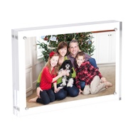 Acrylic Picture Frames 5x7,Clear Magnetic Photo Frame,Frameless Double Sided Acrylic Frame Desktop D