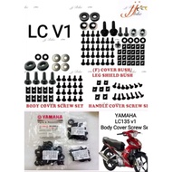 SKRU BODY LC135 V1 97707-50014 3IN1 BODY COVER SKRU ORIGINAL MALAYSIA SKRU HANDLE SET LC 135 V1 GETA