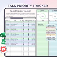 Task Priority Tracker Eisenhower Matrix Decision Matrix To Do List Excel and Google Sheets Task Trac