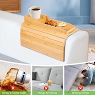 Couch Cup Holder Natural Bamboo Sofa Armrest Tray Foldable Sofa Cup Holder Anti-Slip Couch Arm Cup H
