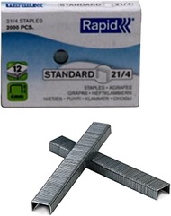 Rapid 21/4mm Standard Staples, for Stapling up to 12 Sheets, Use with Mini and Desktop Staplers, Gal
