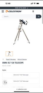 Celestron 天文望遠鏡 Omni XLT 120 Telescope