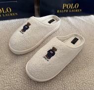 ⭐️Polo Ralph Lauren⭐️拉夫勞倫 刺繡小熊 男女休閒拖鞋 冬季保暖家居拖鞋 防滑拖鞋