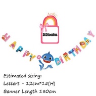 [SG READY STOCK] Baby Shark Birthday Banner and Cake Topper