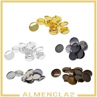 [Almencla2] 10 Pieces bronze blank cabochon brooch base settings 25mm round bezel tray diy brooches 