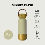 Sunnies Flask 25oz Robo Flask in Field (Insulated Sip Straw Water Tumbler for Hot and Cold)