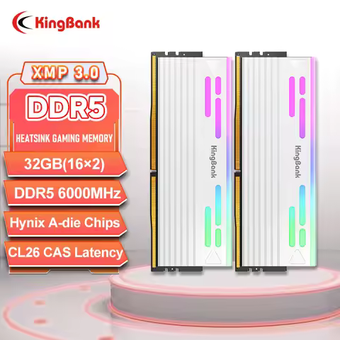 KingBank SoarBlade KFRW DDR5 RGB Series Ram 32GB (16GBx2) 6000MHz CL26 Hynix A die Memory UDIMM Desk