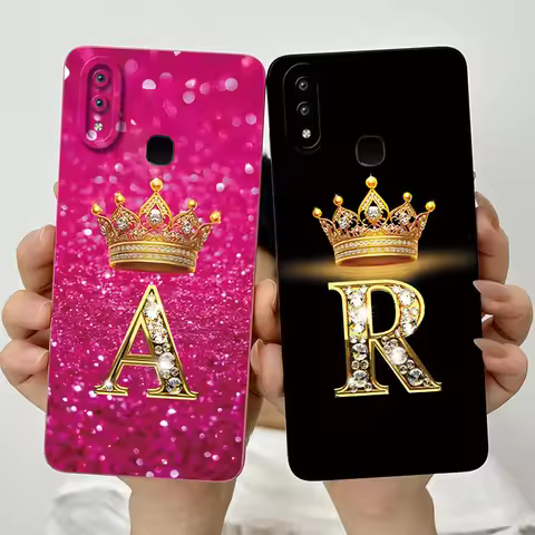 For Vivo Y91 Case Crown Letter Silicone Soft Phone Cases For Vivo Y91 Y93 Y95 6.22" 1816 1817 1811 C