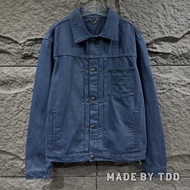 1: 1 Original Label AAA+Autumn Winter New Style TYPE 2 Dark Blue Pocket Jacquard Denim Jacket Denim 